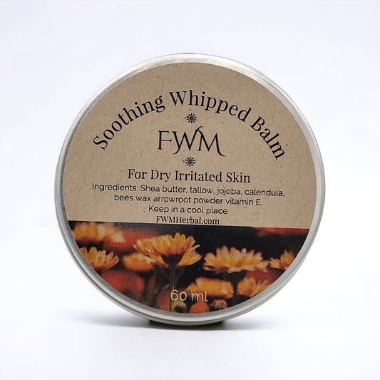 Soothing Whipped Balm - Tallow and Shea Balm Infused With Calendula - FWM Herbal